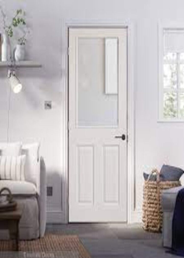 White Moulded Glazed 2P-1L Internal Door LPD