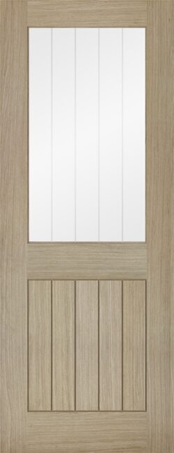 LPD Light Grey Belize 1L Pre-finished Frosted Lines Internal Glazed Door