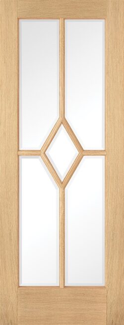 LPD Oak Reims Pre-Finished Beveled Glass Internal French Door