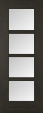 LPD Smoked Oak Vancouver Glazed 4L Clear Internal Door
