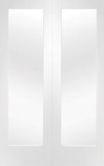 Pattern 10 internal white primed door with clear glass
