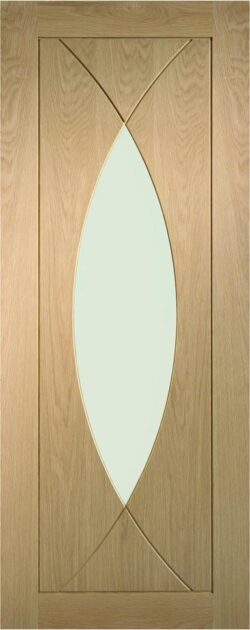 Pesaro Internal Oak Door With Clear Glass Glazed P1