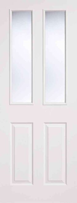 LPD White Moulded Glazed 2P/2L Primed Clear Internal Door