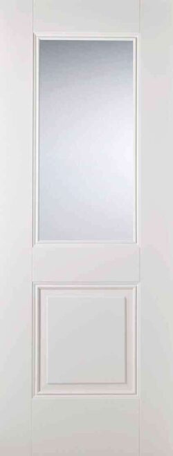 lpd arnhem 1l primed plus white clear bevelled glass internal glazed door