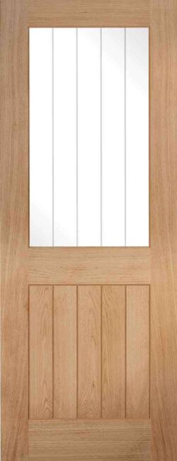 LPD Oak Belize Glazed 1L Unfinished Internal Door