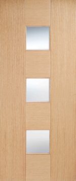 lpd catalonia 3l pre finished oak clear glazing internal glazed door