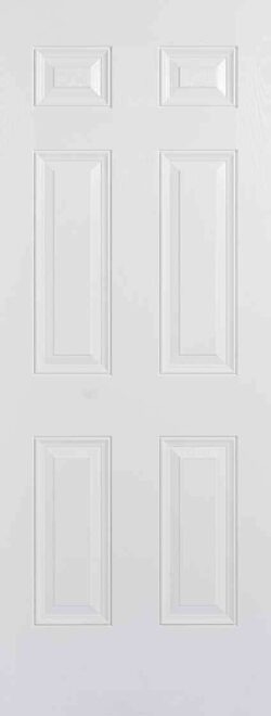 LPD GRP Colonial 6P White Pre-Finished External Composite Door