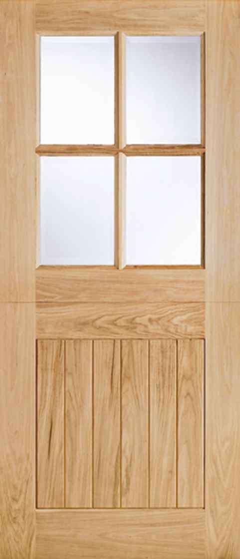 LPD Oak Cottage Stable 4L Unfinished Double Glazed Unit External Door