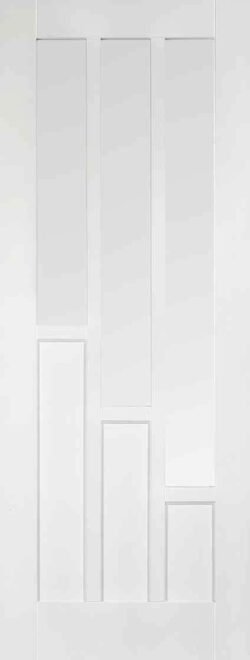 LPD White Coventry Glazed 3L Primed Clear Glass Internal Door
