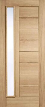 lpd goodwood 1l unfinished oak 1l frosted double glazed unit external door