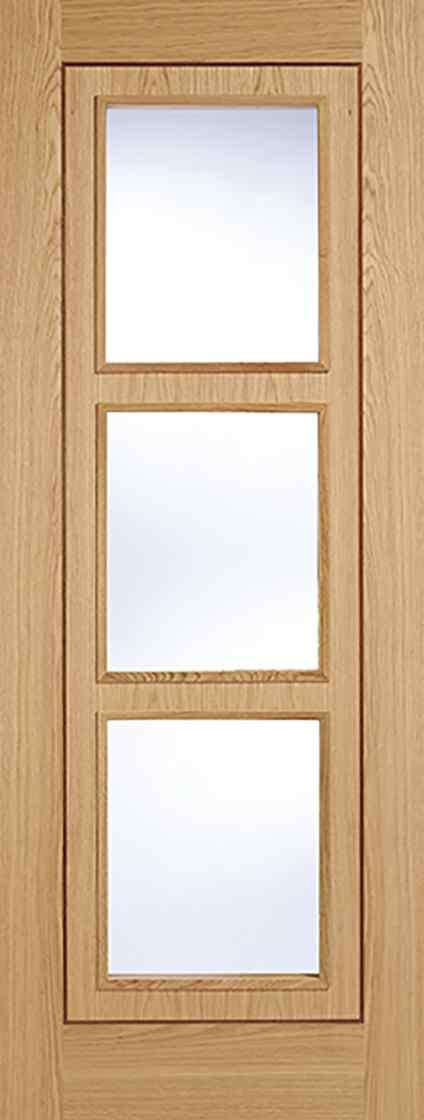 LPD Oak Inlay 3L Pre-Finished Glass Internal Glazed Door