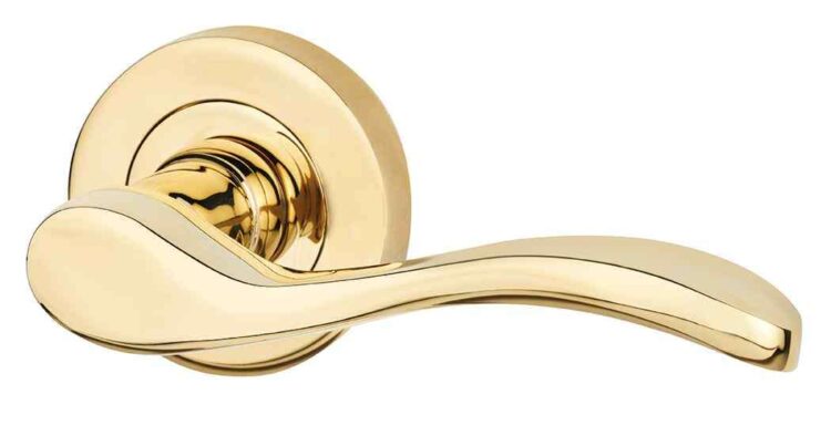 lpd ironmongery ariel polished brass handle hardware pack