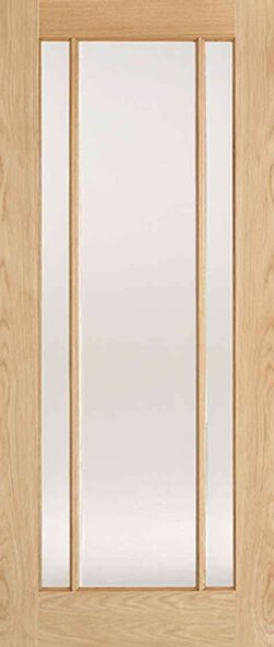 lpd lincoln 3l pre finished oak clear glass internal glazed door