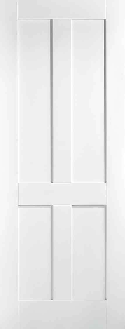 LPD White London 4P Primed Internal Door
