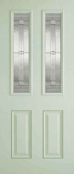LPD GRP Malton Green 2L Glazed Pre-Finished Light External Composite Door