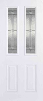 LPD GRP Malton White 2L Pre-Finished Double Glazed Unit External Composite Door
