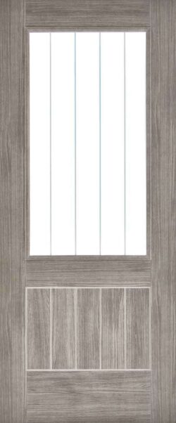 LPD Light Grey Laminated Mexicano Glazed Door