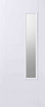 lpd newbury 1l pre finished white 1l frosted double glazed unit external composite door