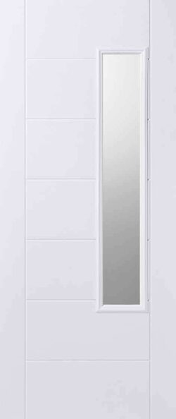 lpd newbury 1l pre finished white 1l frosted double glazed unit external composite door