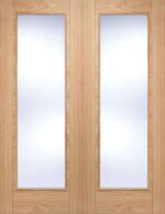 LPD Oak Vancouver Glazed Pair Pre-Finished Clear Internal Door