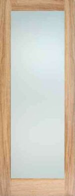 LPD Oak Pattern 10 1L Unfinished Frosted Glass Internal Glazed Door