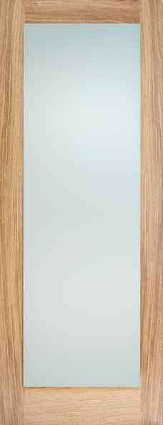 LPD Oak Pattern 10 1L Unfinished Frosted Glass Internal Glazed Door