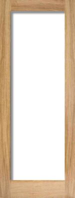 LPD Oak Pattern 10 Unfinished 1L Clear Glass Internal FD30 Fire Door