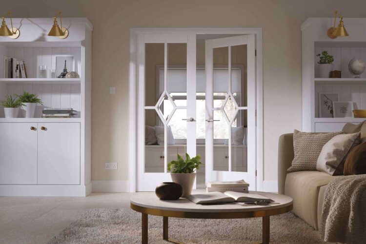 lpd reims pair white primed clear glass internal french door 2