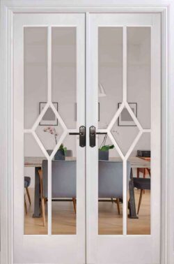 LPD White Reims Primed W4 Clear Bevelled Internal Room Divider