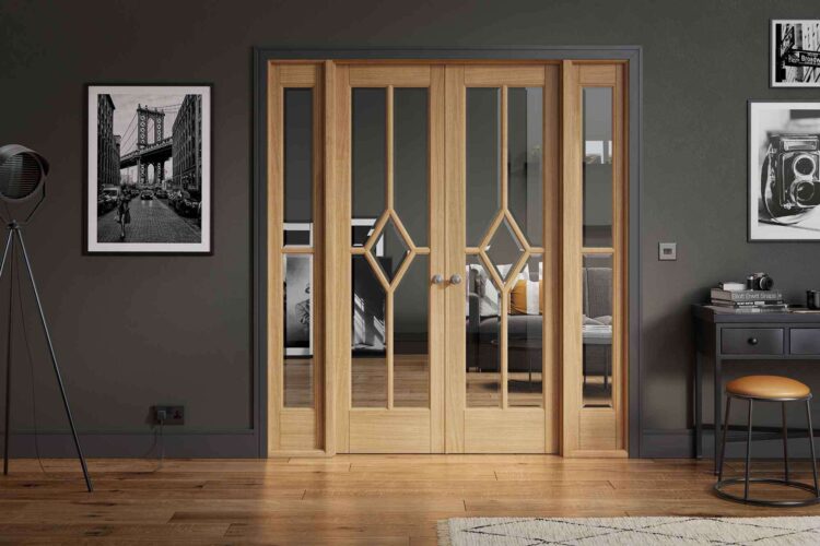 lpd reims w6 pre finished oak clear internal room divider 2