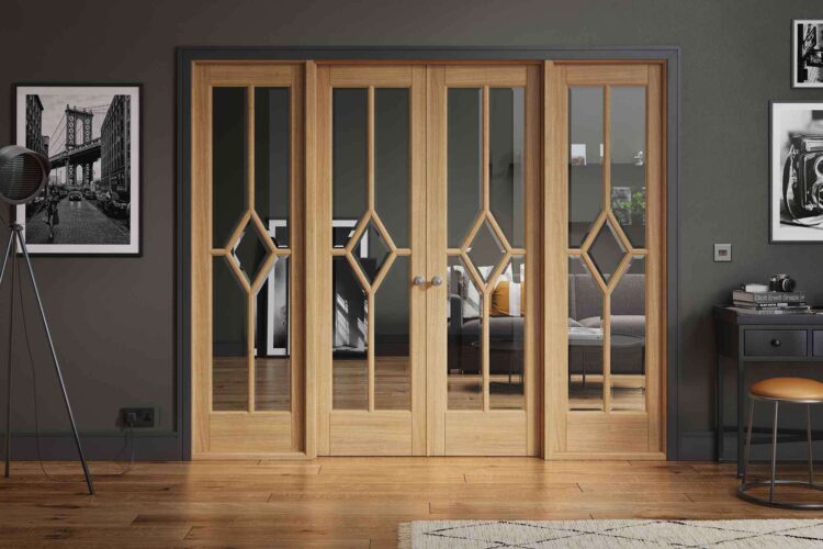 lpd reims w8 pre finished oak clear internal room divider 2