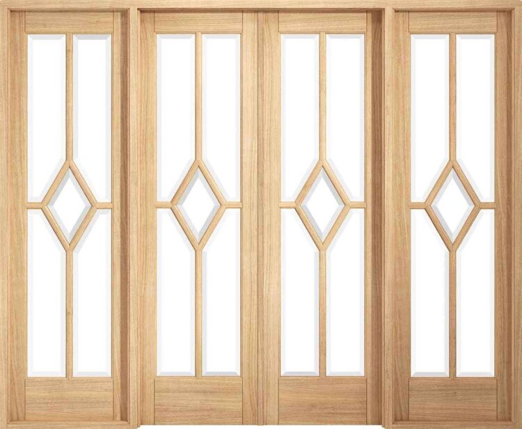 LPD Room Divider Reims W8 Pre-finished Oak Clear Internal