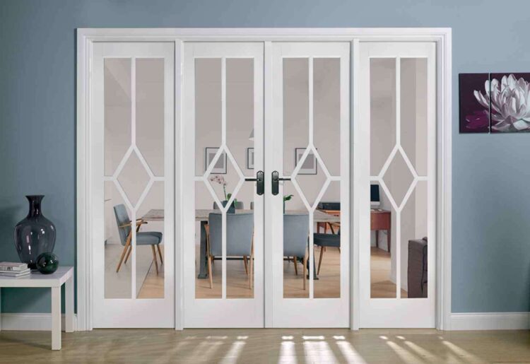 lpd reims w8 white primed clear bevelled internal room divider 2