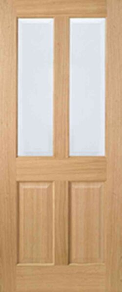 LPD Richmond 2L Unfinished Oak Clear Bevelled Glass Internal Glazed Door