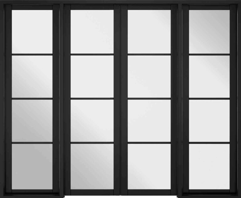LPD Room Divider Black Soho W8 Primed Internal Clear Glass