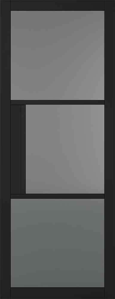 LPD Black Tribeca Glazed 3L Tinted Internal Door