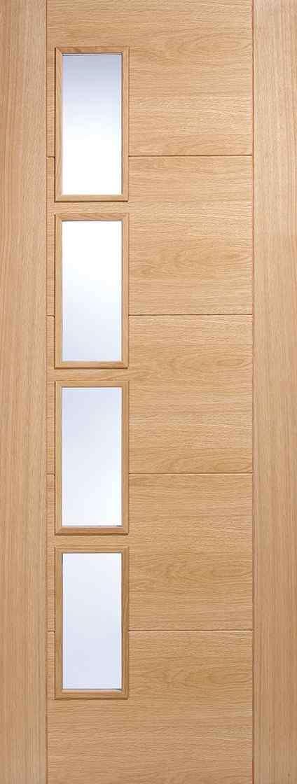 LPD Vancouver 4L Offset Pre-Finished Oak Clear Internal Glazed Door