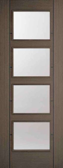 LPD Chocolate Grey Vancouver 4L Pre-Finished Internal Glazed Door