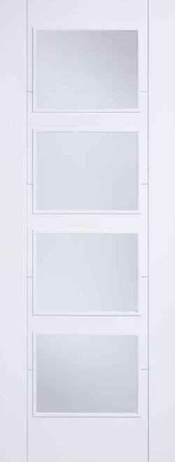 LPD White Vancouver Glazed 4L Primed Glass Internal Fire Door