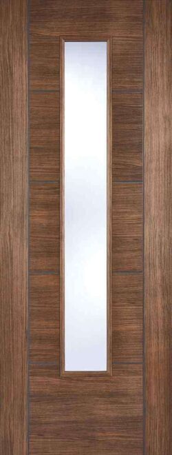 Buy LPD Walnut Vancouver Laminated 5P 1L Glazed Door