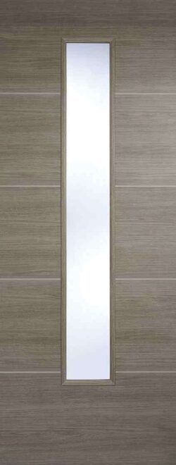 LPD Light Grey Laminated Vancouver Glazed Internal Door