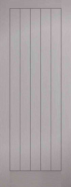 LPD Grey Moulded Textured Vertical 5P Pre-Finished Internal Door