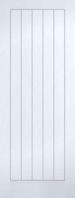LPD White Moulded Textured Vertical 5P Primed Internal Door
