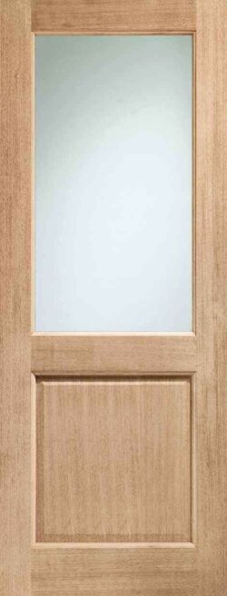 xl joinery 2xg double glazed external oak door dowelled with clear glass