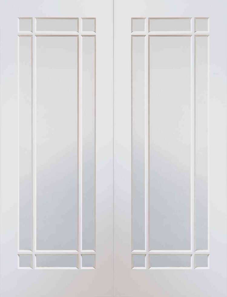 XL Joinery Cheshire Internal White Primed Rebated Glazed Door Pair with Clear Glass