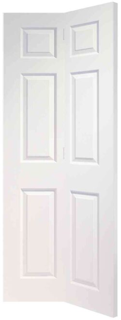XL Joinery Colonist 6 Panel Bi-Fold Internal White Moulded Door