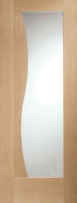 XL Joinery Emilia Internal Oak Door with Clear Glass Glazed