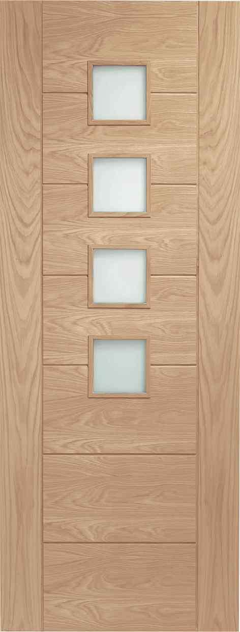 Xl joinery palermo original oak internal glazed door with obscure glass