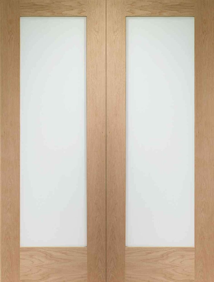 XL Joinery Pattern 10 Internal Oak Rebated Glazed Door Pair