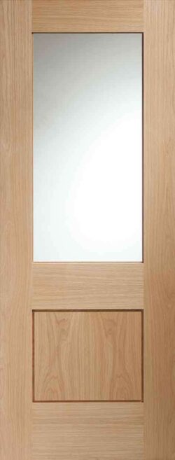 XL Joinery Piacenza Internal Oak Door with Clear Glass Glazed